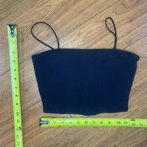 Alo Yoga Goddess Ribbed Bandeau Top in Black